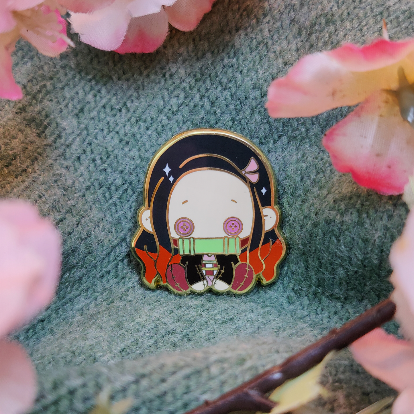 Nezuko Enamel Pin