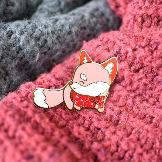 Cozy Maple the Fox Enamel Pin