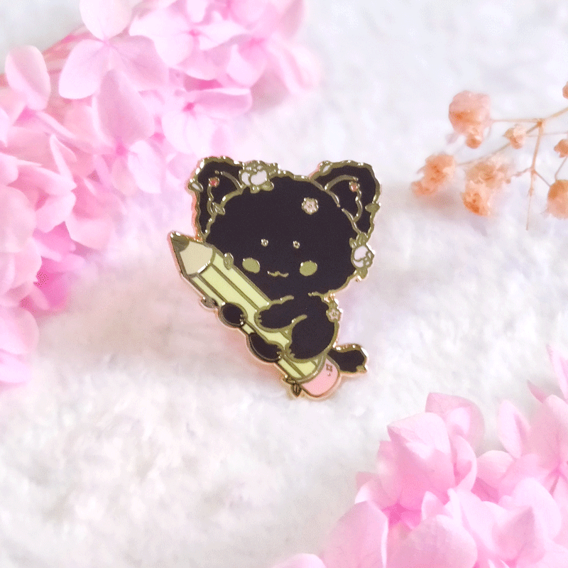 Meow Artist Enamel Pin