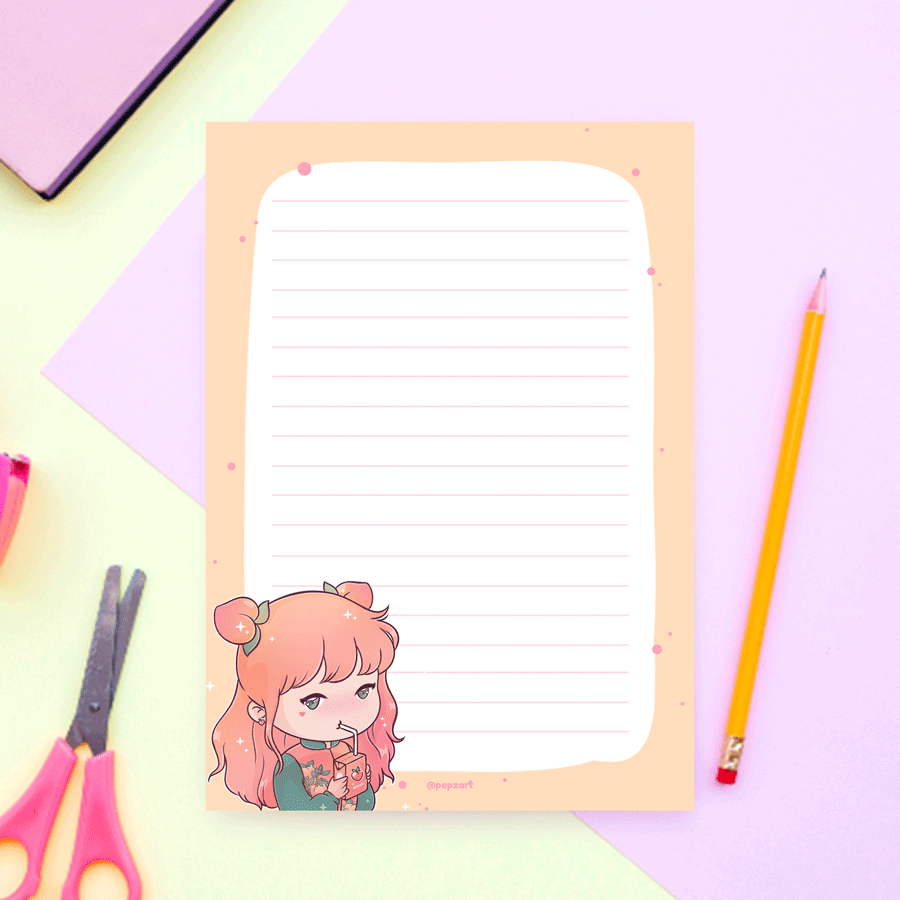 Fruity Girlfriends Notepad : Peachii