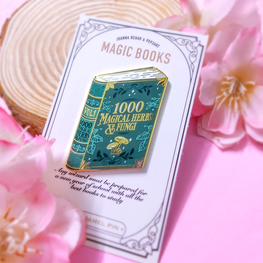 Magical Herbs Book Pin
