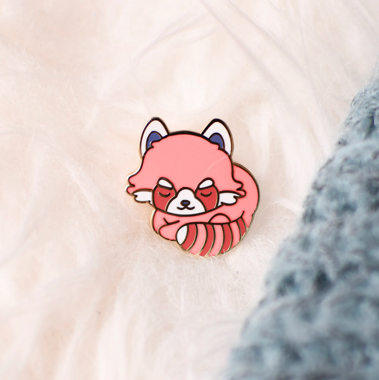 Sleepy Red Panda Pin