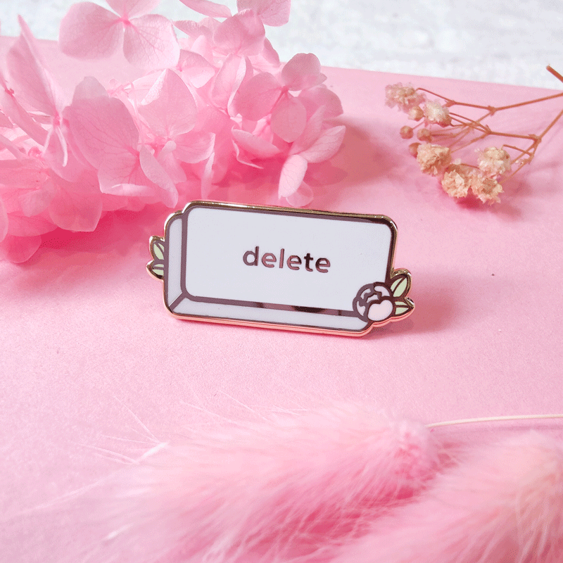 Delete Enamel Pin