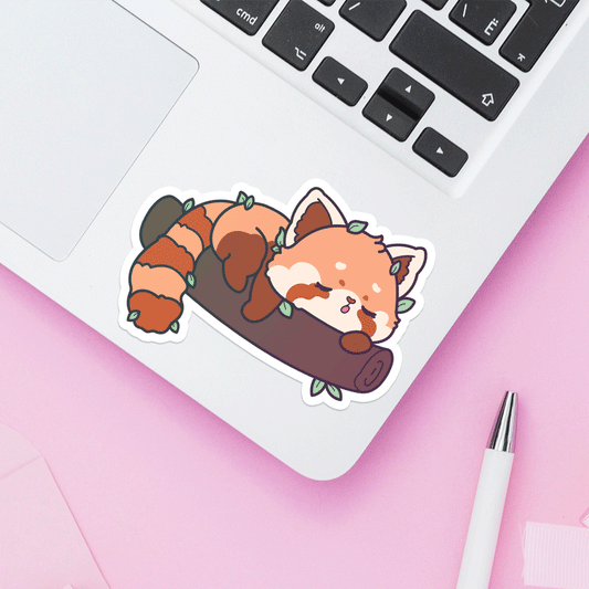 Lazy Red Panda Sticker